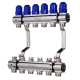 Коллекторный блок с термостатическими клапанами KOER KR.1100-06 - 1”x6 WAYS